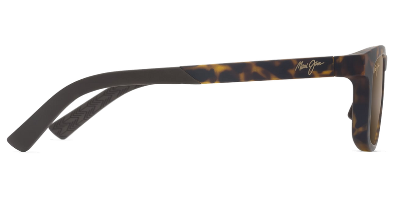 Maui Jim Aliali in Matte Dark Havana / HCL® Bronze (H342-10) - Temple Detail