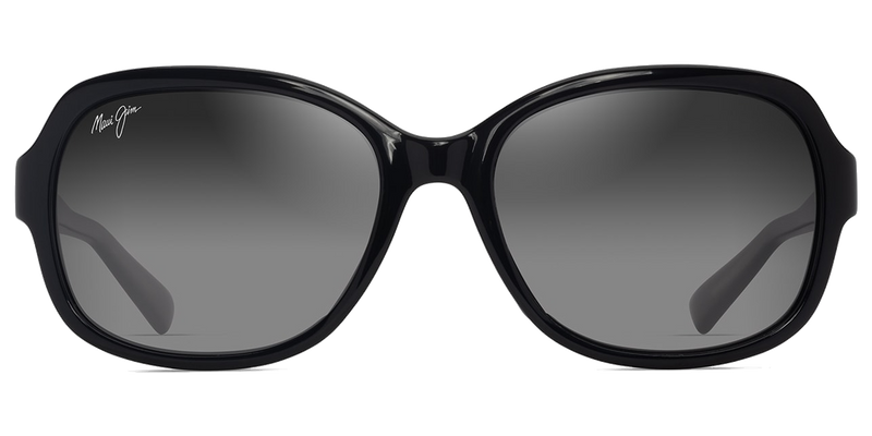 Maui Jim Hiluhilu in Shiny Black / Neutral Grey (GS355-02) - Front View