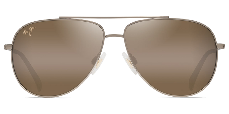 Maui Jim Hauoli XS in Shiny Light Gold w/Brown Grad / HCL® Bronze (H589-16) - Temple Detail