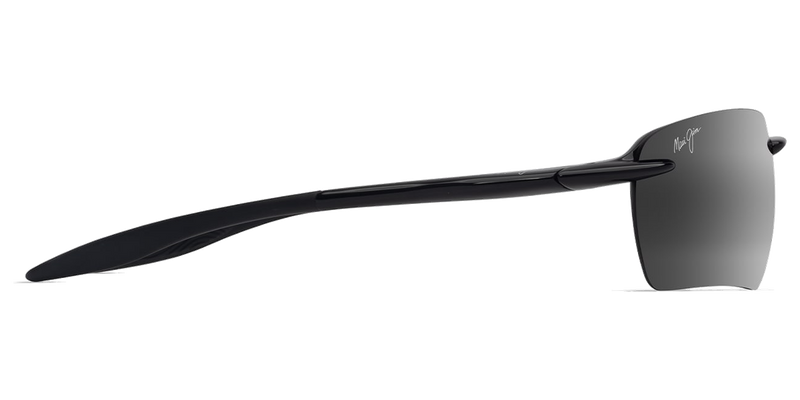 Maui Jim Ho‘okipa Ultra G in Shiny Black / Neutral Grey (336-02B) - Back View