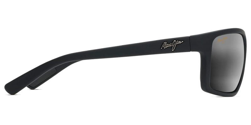 Maui Jim Byron Bay in Matte Black Rubber / Neutral Grey (746-02MR) - Back View