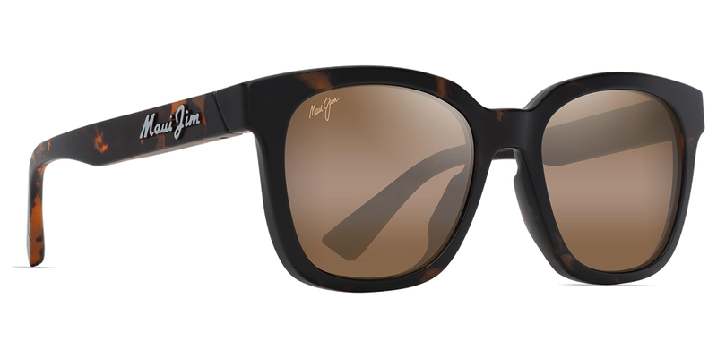 Maui Jim Honua Asian Fit in Matte Dark Havana / HCL® Bronze (H653-10) - Temple Detail