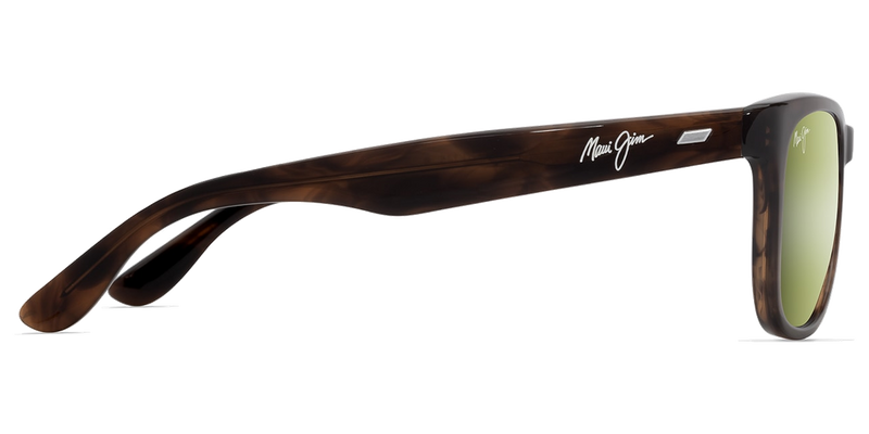 Maui Jim Kikonia in Shiny Melange Brown Classic Havana / Maui HT™ (HT692-10A) - Temple Detail