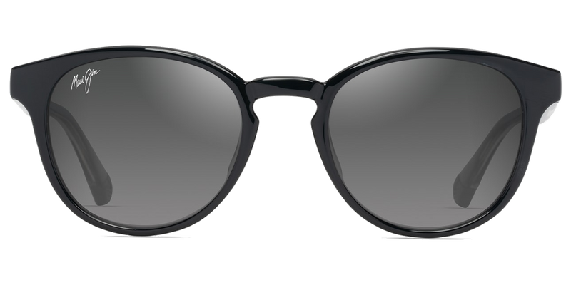 Maui Jim Hiehie in Shiny Black with Trans Light Grey / Neutral Grey (GS636-14) - Front View