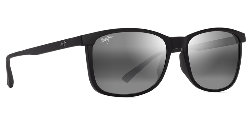 Maui Jim Hulili in Matte Black / Neutral Grey (672-02) - Side View