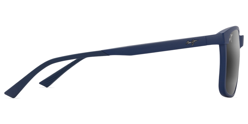 Maui Jim Hulili in Matte Blue / Neutral Grey (672-03) - Temple Detail