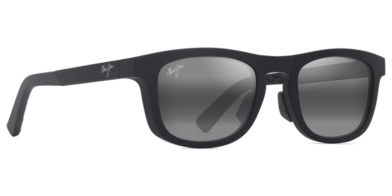 Maui Jim Aliali in Matte Black / Neutral Grey (342-02) - Side View