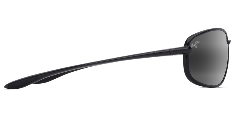 Maui Jim Ho‘okipa R Lite in Shiny Black / Neutral Grey (370-02) - Back View