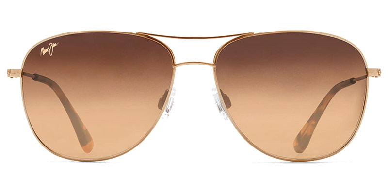 Maui Jim Cliff House in Gold / HCL® Bronze (HS247-16) - Temple Detail