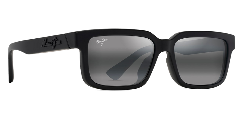 Maui Jim Hiapo Asian Fit in Matte Black / Neutral Grey (655-02) - Side View