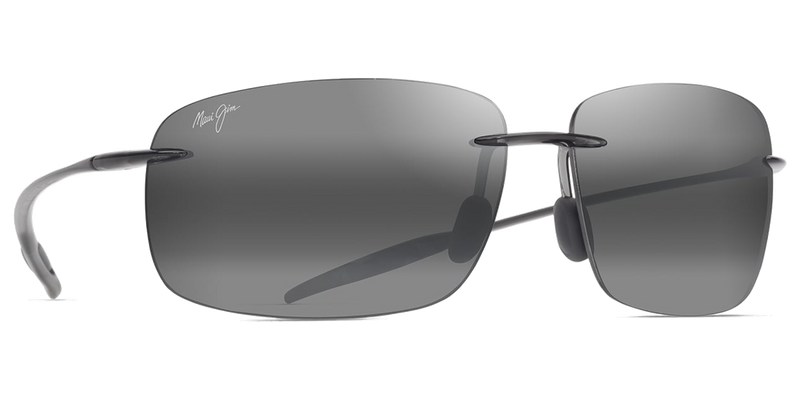 Maui Jim Breakwall in Shiny Transparent Light Gray / Neutral Grey (422-14) - Temple Detail