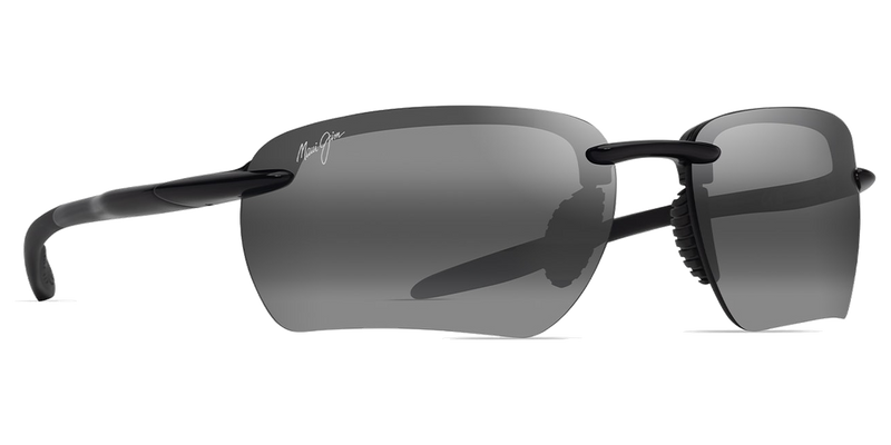 Maui Jim Ho‘okipa Ultra G in Shiny Black / Neutral Grey (336-02B) - Side View