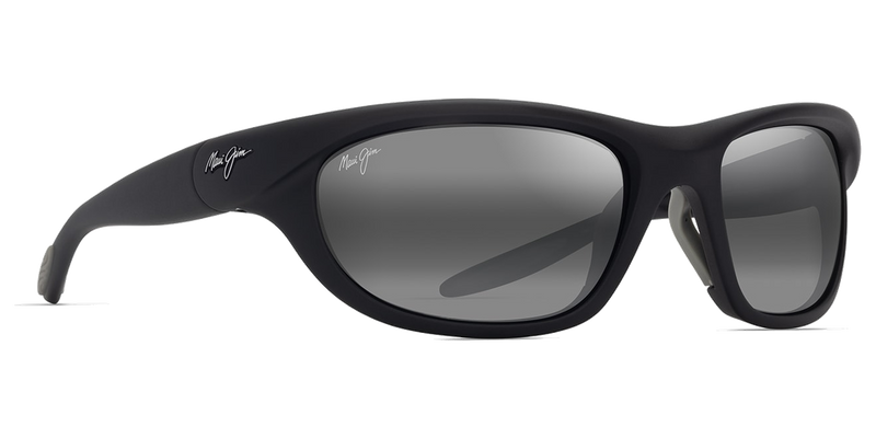 Maui Jim Haulani in Matte Black / Neutral Grey (349-02) - Side View