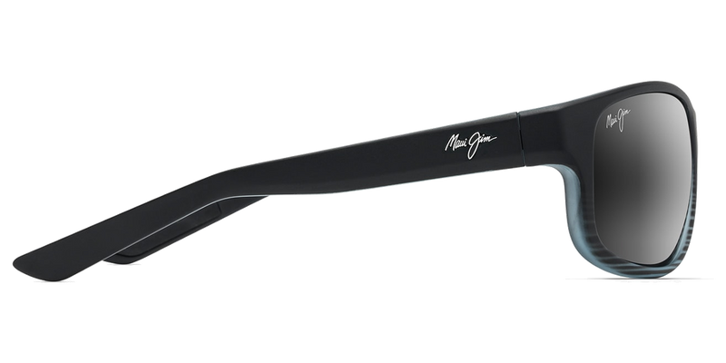 Maui Jim Kaiwi Channel in Grey Black Stripe / Neutral Grey (840-11D) - Back View