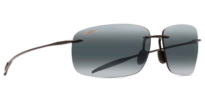 Maui Jim Breakwall in Gloss Black / Neutral Grey (422-02) - Side View