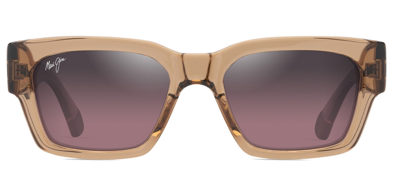 Maui Jim Kenui in Shiny Trans Light Tan / Maui Rose® (RS642-01) - Temple Detail