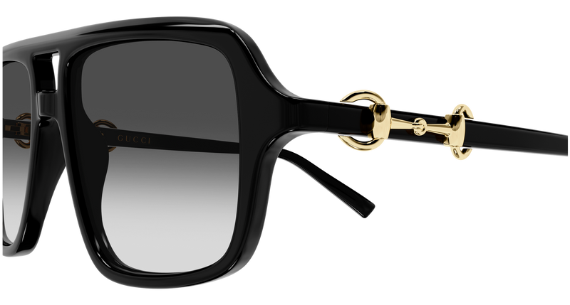 Gucci GG2052S Sunglasses in Black (007) - Back View