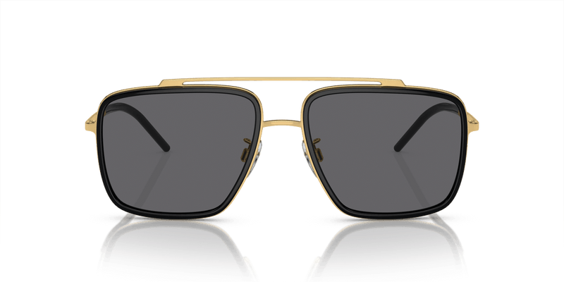 Dolce & Gabbana DG2220 in Gold/Black / Grey-Black - Temple Detail