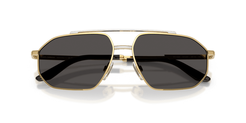 Dolce & Gabbana DG2328 in Gold/Silver / Dark Grey (131387) - Side View