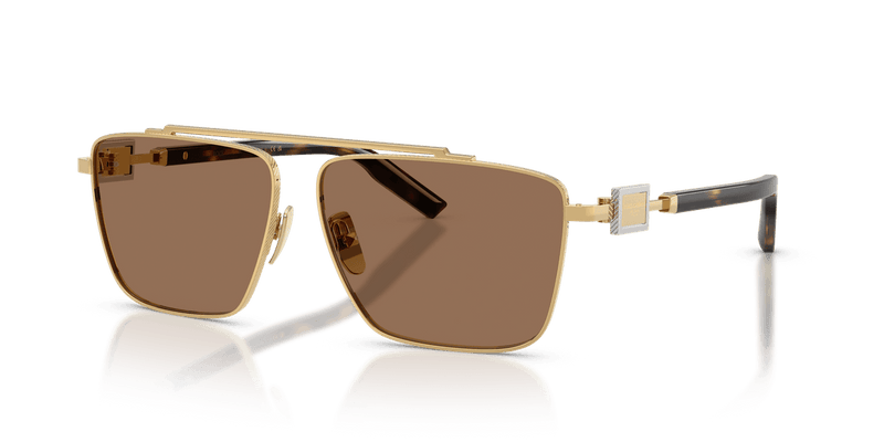 Dolce & Gabbana DG2336 in Gold / Dark Brown - Front View