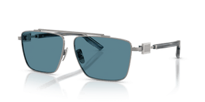 Gunmetal / Solid Blue