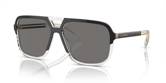 Dolce & Gabbana DG4354 - Top Black On Crystal / Dark Grey