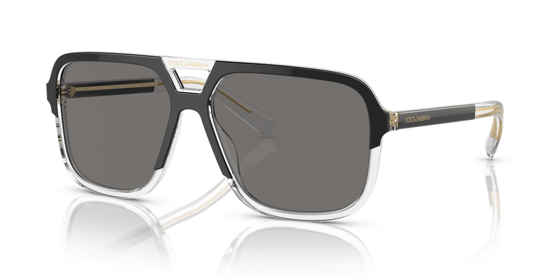 Dolce & Gabbana DG4354 in Top Black On Crystal / Dark Grey - Front View