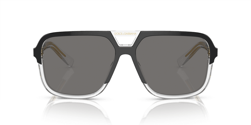 Dolce & Gabbana DG4354 in Top Black On Crystal / Dark Grey - Temple Detail