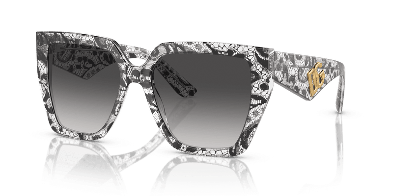 Dolce & Gabbana DG4438 in Black Lace / Grey Gradient (32878G) - Alternate View