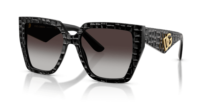 Dolce & Gabbana DG4438 in Black Texture Cocco / Grey Gradient (32888G) - Alternate View
