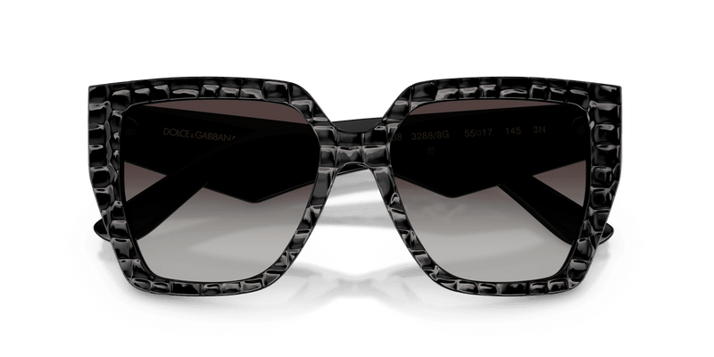 Dolce & Gabbana DG4438 in Black Texture Cocco / Grey Gradient (32888G) - Alternate View