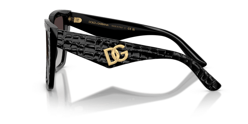 Dolce & Gabbana DG4438 in Black Texture Cocco / Grey Gradient (32888G) - Alternate View