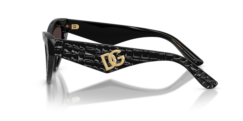 Dolce & Gabbana DG4439 in Black Texture Cocco / Grey Gradient - Alternate View