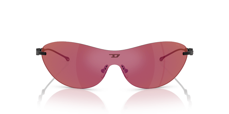 Diesel DL1006 in Matte Black / Dark Violet Mirror Red - Alternate View