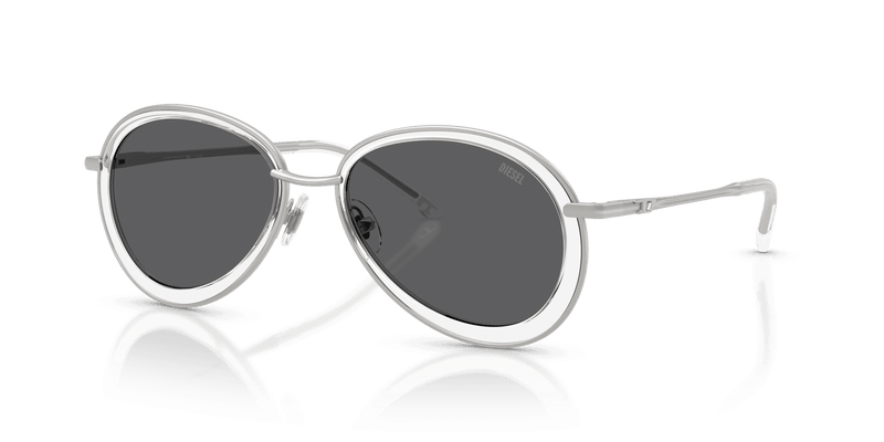 Diesel DL1016 in Matte Silver / Solid Grey (100787) - Front View