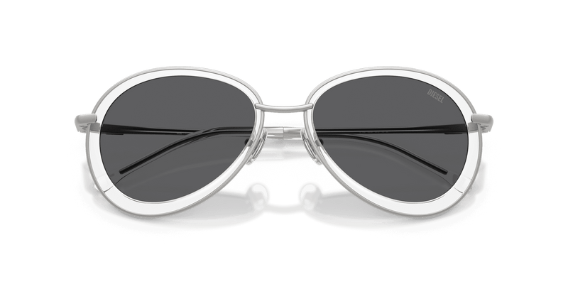 Diesel DL1016 in Matte Silver / Solid Grey (100787) - Side View