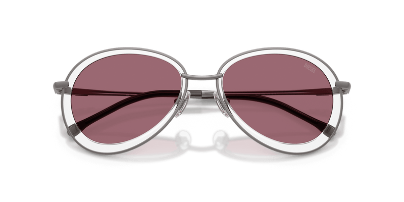 Diesel DL1016 in Matte Gunmetal / Mirror Red (1009B5) - Alternate View