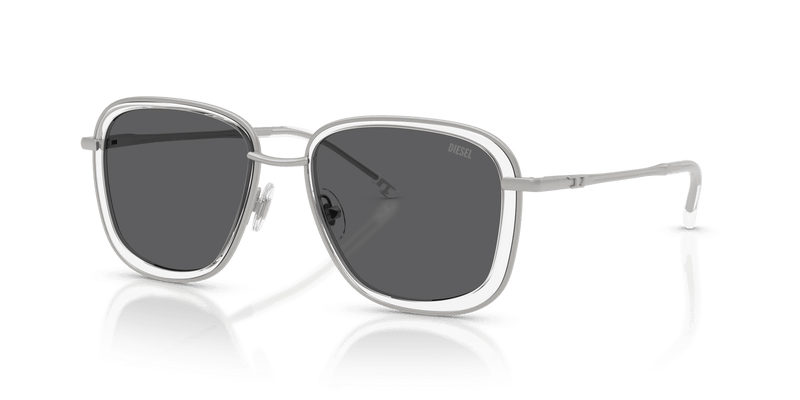 Diesel DL1017 in Matte Silver / Solid Grey (100787) - Front View
