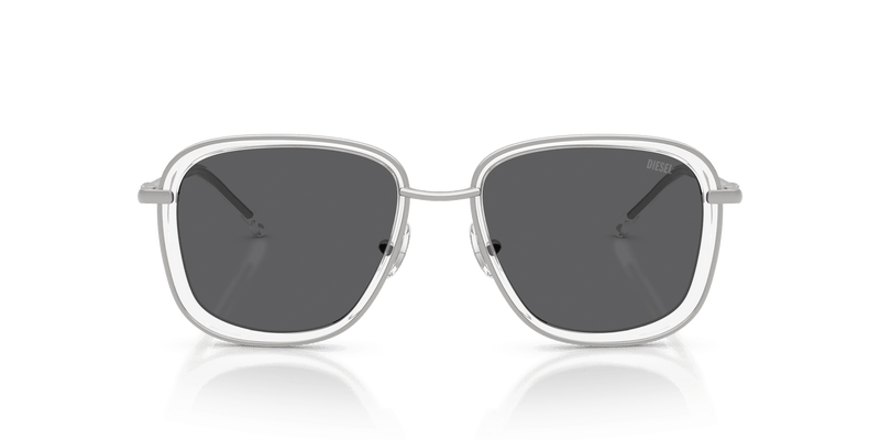 Diesel DL1017 in Matte Silver / Solid Grey (100787) - Back View