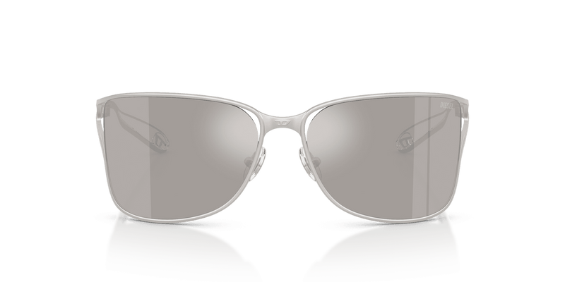 Diesel DL1019 in Matte Silver / Ivory Mirror Internal Silver (10076G) - Back View