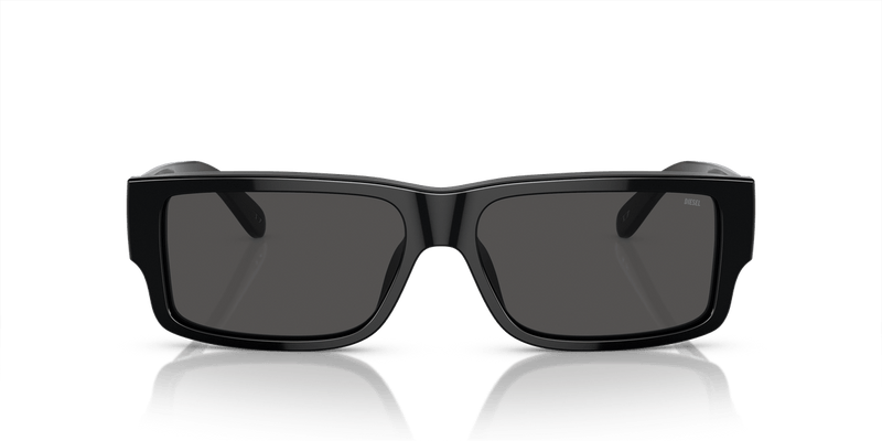 Diesel DL2003 in Shiny Black / Dark Grey - Temple Detail