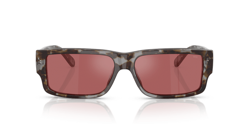 Diesel DL2003 in Shiny Grey Tortoise / Red Hiper Mirror - Alternate View