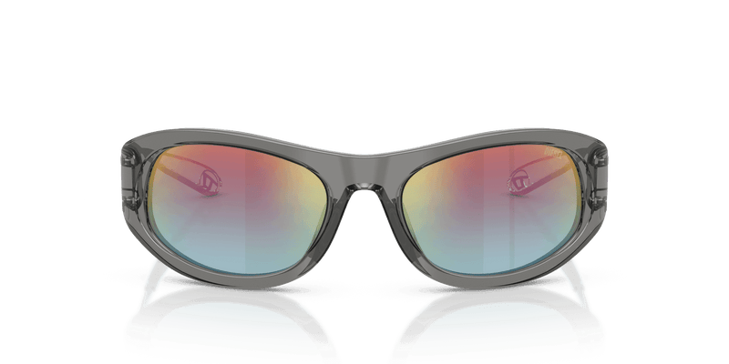 Diesel DL2007U in Transparent Dark Grey / Green Gradient Brown Mirror Red (2027B6) - Alternate View