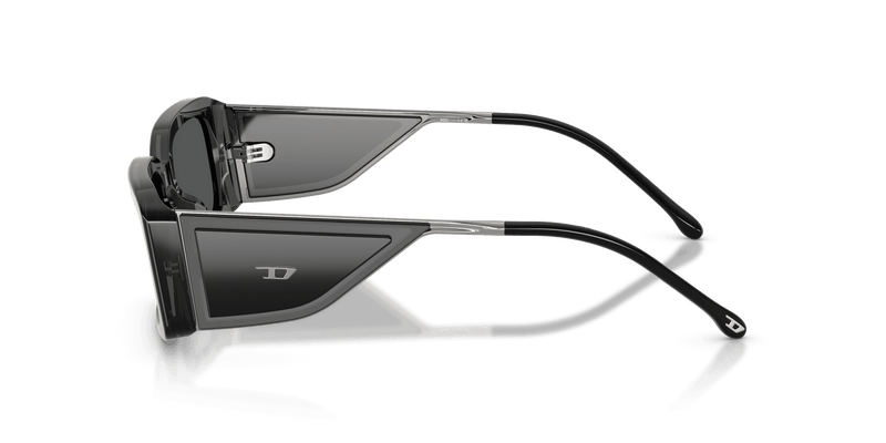 Diesel DL2017U in Black Tranparent Grey / Dark Grey (204487) - Temple Detail