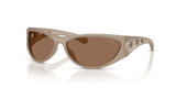 Opalescent Transparent Grey / Dark Brown