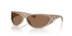 Opalescent Transparent Grey / Dark Brown