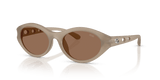 Opalescent Transparent Grey / Dark Brown