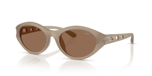 Opalescent Transparent Grey / Dark Brown