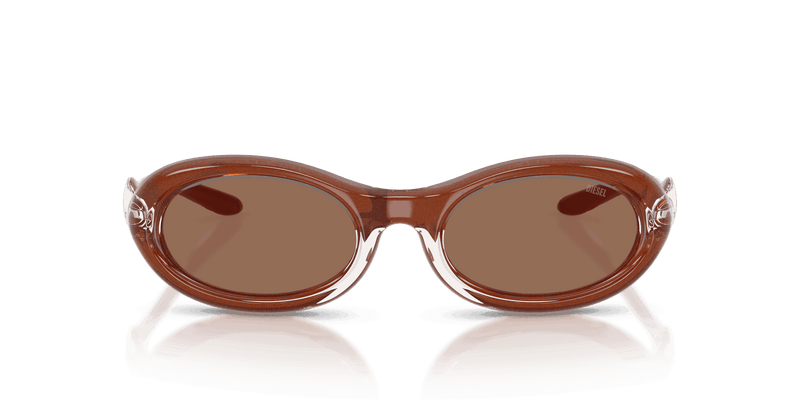 Diesel DL3011U in Crystal/Varnish Brown / Dark Brown (203373) - Alternate View
