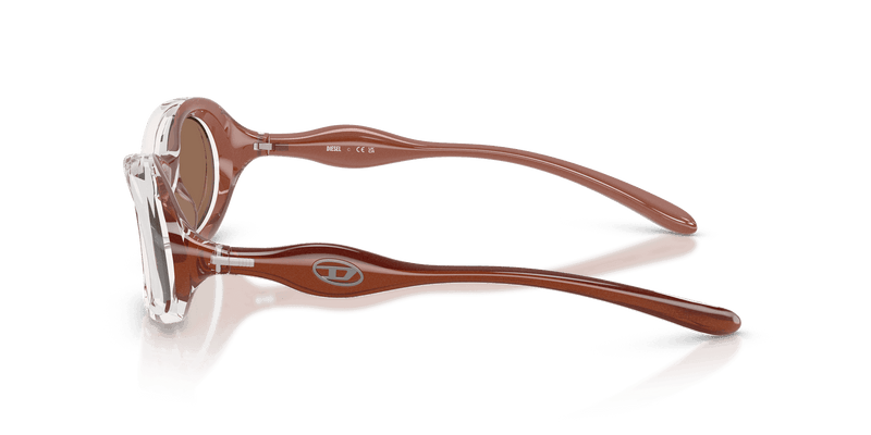 Diesel DL3011U in Crystal/Varnish Brown / Dark Brown (203373) - Alternate View
